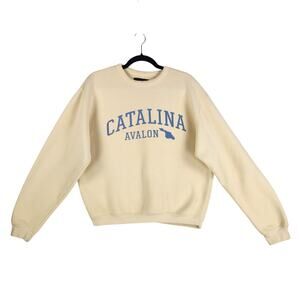Austins Inc Womens Catalina Avalon Sweatshirt S Yellow Pigment Dyed California